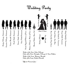 Free Bridal Party Silhouette Template
